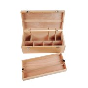 Artist's Loft Solid Beechwood Art Supply Storage Box - Adjustable Organizer with Removable Tray - Natural - 16 x 7.8 - 1-Pack