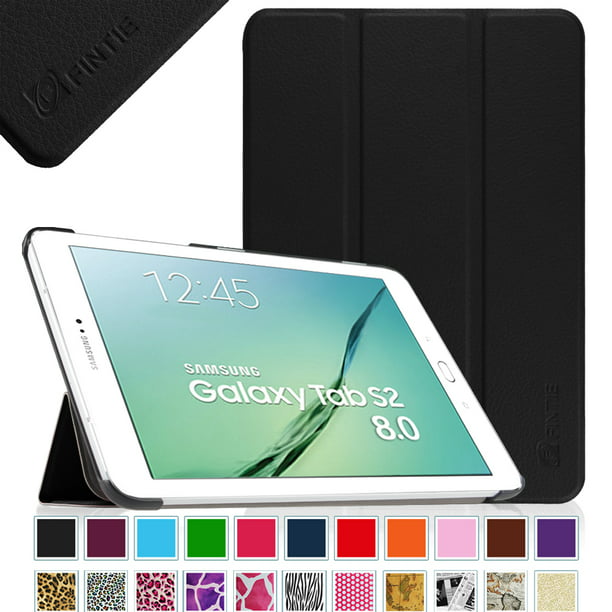 Wrak Interpunctie Af en toe Fintie Case for Samsung Galaxy Tab S2 8.0 / S2 Nook 8.0 Tablet - Slim Light  Weight Standing Cover, Black - Walmart.com
