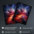 thumbnail image 2 of Space Nebula Cosmic Landscape Clouds Red and Blue Large Wall Art Poster Print Thick Paper 18X24 Inch, 2 of 5