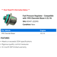 thumbnail image 2 of Fuel Pressure Regulator - Compatible with 1995 Chevy Blazer 4.3L V6, 2 of 2