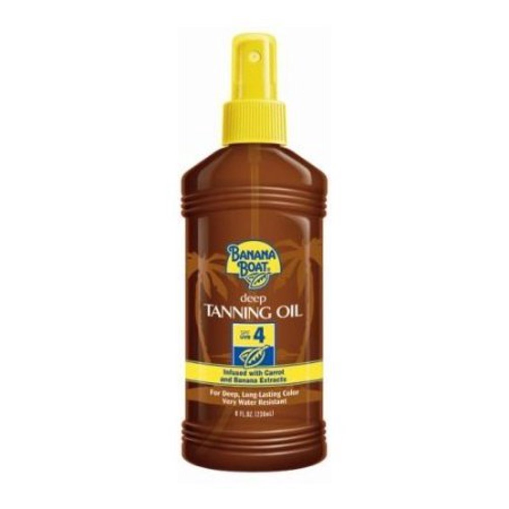 Banana Boat Deep Tanning Oil Pump Spray Sunscreen SPF 4 8 Ounces