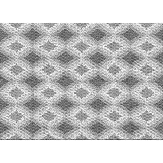 Ahgly Company Machine Washable Indoor Rectangle Transitional Platinum Silver Gray Area Rugs, 5' x 8'