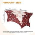 thumbnail image 7 of TSOVTHRID Snowflake Red Print Tablecloth for 6ft Fitted Stretch Table Cloth Wrinkle Resistant Rectangle Table Cover for Party, Wedding, Birthday Christmas Decor, 7 of 7