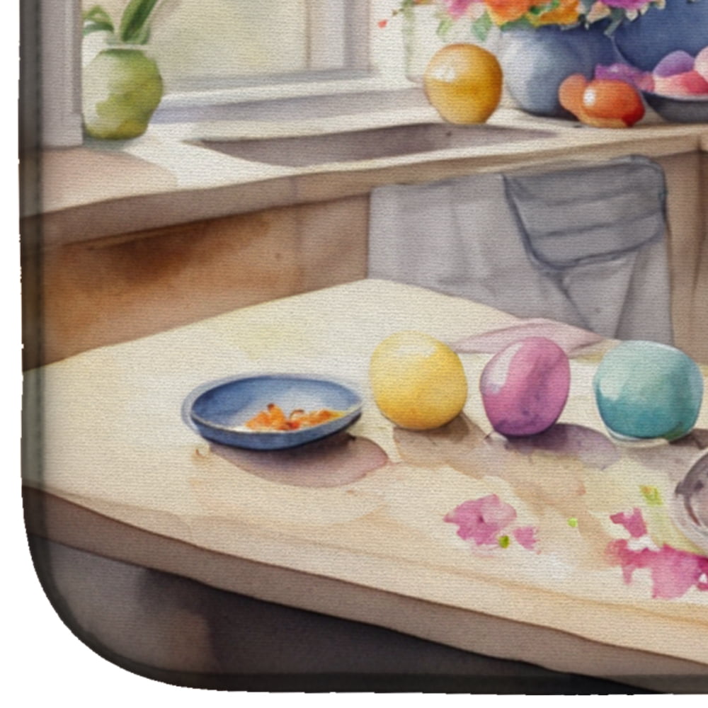 Decorating Easter Leonberger Dish Drying Mat 14 in x 21 in