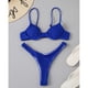 thumbnail image 3 of Conjunto de bikini para mujer Traje de baño de dos piezas elástico transpirable de moda Traje de baño para mujer Royalblue M, 3 of 6