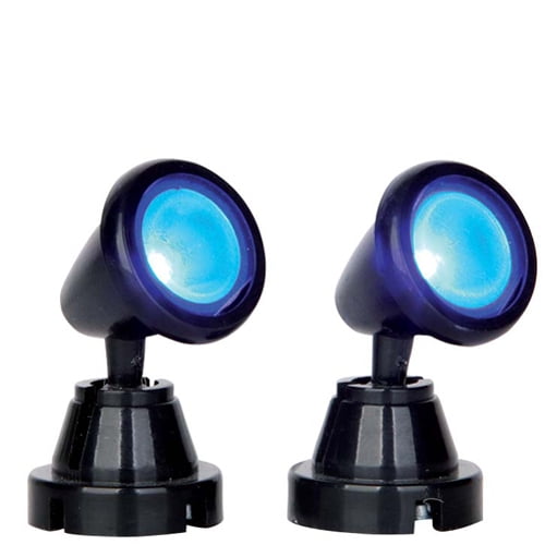 Round Blue Spotlights