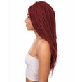 thumbnail image 6 of LUXLUXE Uyai Straight 23 Inch 4X4 Hand-Tied Lace Braided Wig, Heat Resistant Fiber, 20+ Shades of Natural, Dip Dyed, & Blended Colors (#BURGUNDY), 6 of 8