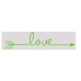 thumbnail image 2 of Decoración de pared AMOR Vinilo Calcomanía Calcomanía Ventana de coche Mural Calcomanía Panel Póster, And Peel, Decoración de pared con let Verde claro, 2 of 5