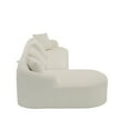 thumbnail image 6 of Noble House Solis L-Shape Sectional Sofa with Curved Chaise, Minimalist Modular Chenille Compression Couch, White, 6 of 9