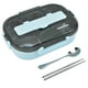 thumbnail image 1 of Cajas Bento Para Estudiantes/adultos/niños, Fiambrera Térmica Bento De Acero Inoxidable Con 5 Compartimentos, Cuchara Y Palillos, Para Escuela, Oficina, Camping, Picnic, Viajes, Azul Jadeshay moderno, 1 of 6