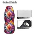 thumbnail image 6 of Yuyamidu Dahlia Car Seat Covers 2 Pcs Stretch Polyester Fabric Cover Waterproof Car Seat Cover Easy Installation Universal Size Fit for Most Cars SUVs Trucks Vans, 6 of 7