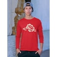 thumbnail image 2 of Vintage Rose Floral Art Tee Long Sleeve Men's, 2 of 4