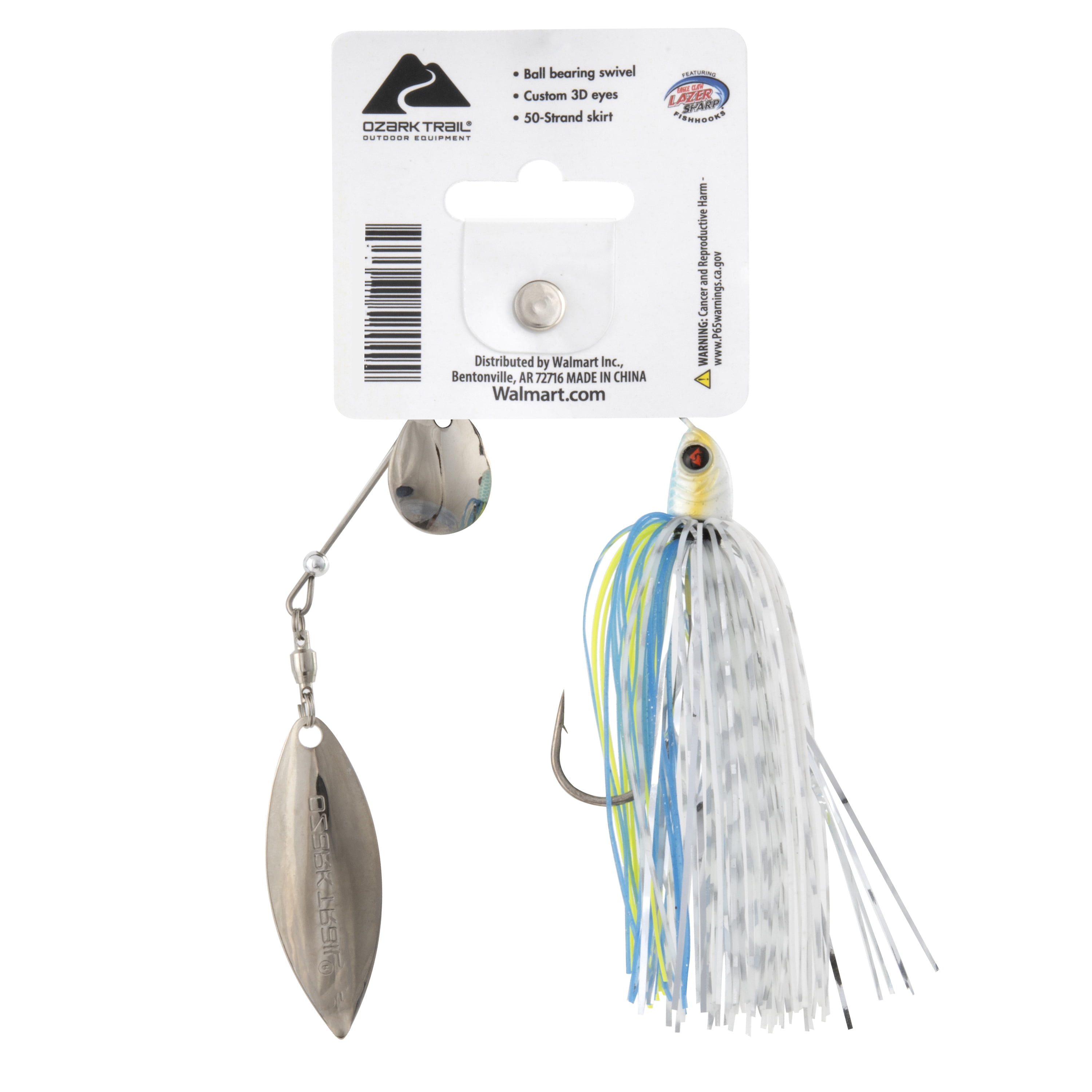 (2 pack) Ozark Trail Sabiki Rig with Green Beads and Mylar Bodies for Fishing, 6 Count