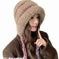 thumbnail image 2 of Women's Sherpa Lined Knit Hat with Ear Covers, Winter Beanie for Cold Weather, 2 of 6
