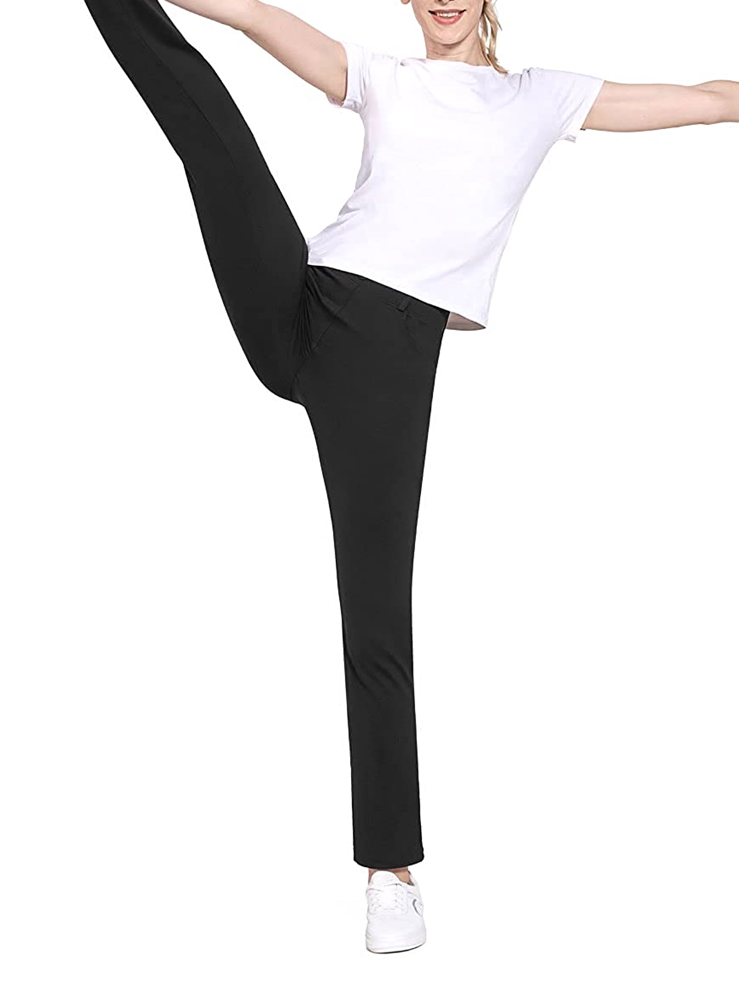 MYOURSA Women's Stretchy Straight Leg Work Dress Pants Comfortable Business  Casual Pull On Pants : : Clothing, Shoes & Accessories