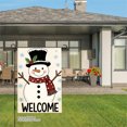 thumbnail image 3 of JOOCAR Snowman Welcome Garden Flag for Winter Christmas Home Outdoor Garden Yard Door Decor 12x18 inch, 3 of 5