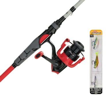 Abu Garcia Max X Spinning Rod and Reel Combo with Berkley PowerBait Swim Shad Bait Kit