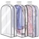 thumbnail image 1 of Bolsa para ropa MISSLO 10 con fuelle, totalmente transparente, 40 x 24 x 10 cm (paquete de 3), 1 of 7