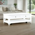 thumbnail image 3 of Jofran Westport Modern Farmhouse 50" Coffee Table With Storage and Caster Wheels, 3 of 7