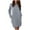 Gray, variant on Lindreshi Fall Dresses for Women 2025 Homecoming Dresses Fashion Women Autumn Ruffles V-Neck Printed Long Sleeve Casual Dress