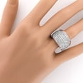 thumbnail image 3 of Womens 14K Gold Pave Natural Diamond Fashion Ring Unique Wedding Band (Rose Gold Size 9.5), 3 of 3