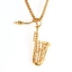 thumbnail image 1 of Collar punk con colgante de instrumentos musicales de saxofón de acero inoxidable unisex, 1 of 3
