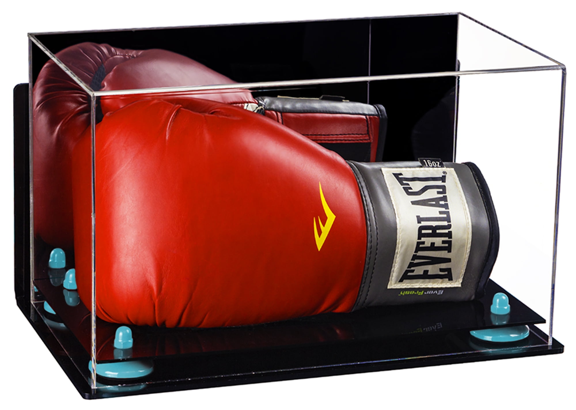 Acrylic Single or Double Boxing Glove Display Case with Mirror, Wall