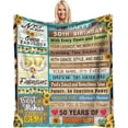 thumbnail image 1 of LHSHID 50th Birthday Gifts for Women Happy 50 Year Old Gifts Decorations Gift Ideas for Her Funny 50th Birthday Throw Blanket Gift Ideas 40"x50", 1 of 7