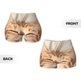 thumbnail image 5 of Picia Sleeping Cat In Blanket Printed Workout Shorts for Women Seamless Scrunch Butt Lifting High Waisted Yoga Gym Booty Running Moisture-wicking Short Pants-Large, 5 of 9