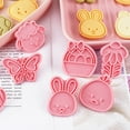 thumbnail image 6 of D-GROEE 1 Set Easter Cookie Cutter Stamper Set Egg Carrot Chick Bunny Butterfly Flower Shaped Cookie Bread Cake Cutters 3D Mini Stampers for DIY Cake Baking Decoration Supplies, 6 of 7