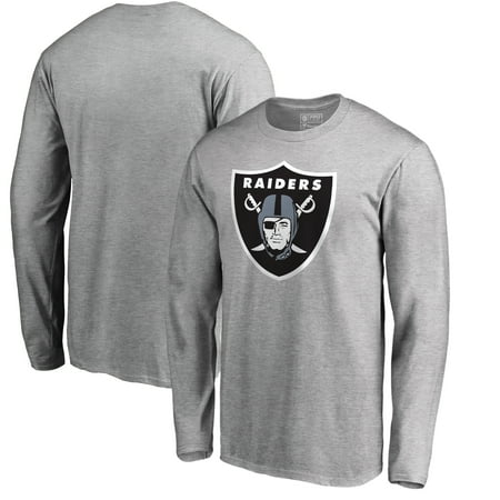 Riddell Oakland Raiders Signature Football - Oakland Raiders NFL Pro Line by Fanatics Branded Primary Logo Long-Sleeve T-Shirt - Heathered Gray