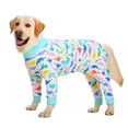 thumbnail image 2 of Pijamas para perros medianos y grandes, ropa suave y acogedora para perros, mono de vientre cubierto completo, traje de recuperación para mascotas para niños y niñas, cortable, 2 of 4