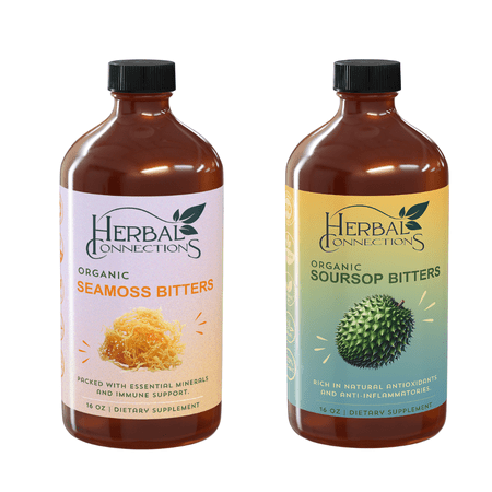Organic Seamoss & Soursop Wellness Bundle - Natural Immune Booster & Digestive Health Support - 2 x 16 oz