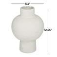 thumbnail image 3 of CosmoLiving by Cosmopolitan 12" Handmade White Ceramic Vase, 3 of 8
