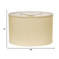 thumbnail image 6 of 18" Parchment Biege Throwback Oval Linen Lampshade, 6 of 6