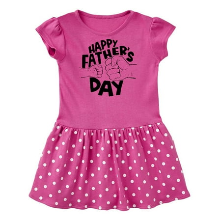 

Inktastic Happy Father s Day Parent-Child Fist Bump Gift Baby Girl Dress