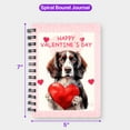 thumbnail image 5 of Happy Valentine's Day English Springer Spaniel Brings Love Heart Spiral Bound Journal Springers Dog Lover Gifts 5x7in Spiral Notebook - 02028, 5 of 5