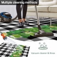 thumbnail image 5 of St. Patrick's Day Outdoor Rug for Patio/Deck/Porch, Non-Slip Large Area Rug 3 x 5 Ft, Lucky Shamrock Grasses Black White Plaid Indoor Outdoor Rugs Washable Area Rugs, Camping Rug Carpet Runner, 5 of 8