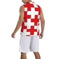 thumbnail image 2 of Sikiie Red Cross 1 Basketball Jersey Reversible Men's Mesh Athletic Sports Shirts Training Practice S-4XLLarge, 2 of 6