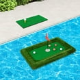thumbnail image 1 of Costway Tapis de Golf Rectangulaire Flottant Vert pour Piscine Comprend Tapis de Frappe de Golf 6 Balles de Golf, 1 of 10