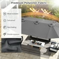 thumbnail image 6 of Gymax 15.5 FT Double-sided Patio Umbrella w/ Solar Lights Outdoor Twin Size Umbrella Grey, 6 of 10