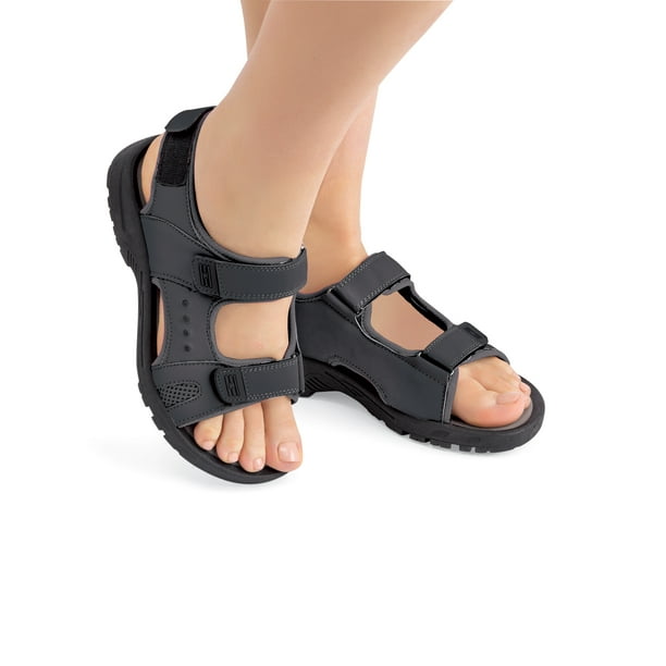Collections Etc. - Adjustable Womens 3 Strap Sports Sandals ...