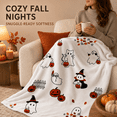 thumbnail image 5 of Halloween Flannel Throw Blanket,Soft Warm Decorative Cover Blanket,Stylish Sofa Couch Accessory for Bedroom Living Room Fall Holiday Indoor Home Party Layout, 5 of 8