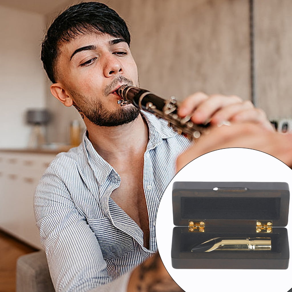 BQBQERT Saxophone Mouthpiece Container Wood Saxophone Mouthpiece Box Saxophone Mouth Case Musical Instrument Saxophone Parts