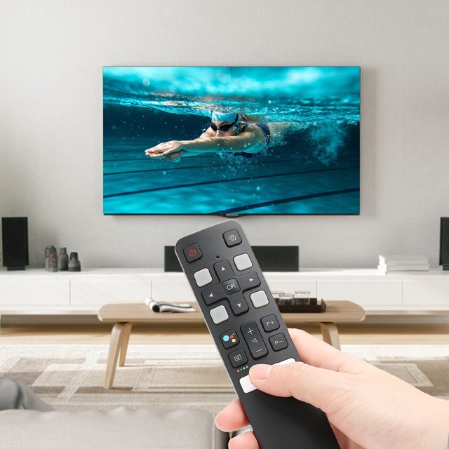Control Remoto ANGGREK Reemplazo Perfecto para TV 65P8S 49S6800FS 49S6510FS Color Negro