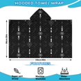 thumbnail image 2 of Black White Moon Eye Star Geometry Pattern Hooded Bath Towel，60"x35" for Ages 3 To 12 Kids, Quick Dry Lightweight Soft Microfiber Hood Beach Towel Cover Up for Kids, 2 of 7