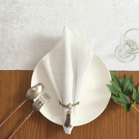 

5 pcs 20x20 in White Premium Velvet Napkins