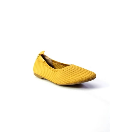 

Everlane Womens Reknit Fabric Ribbed Knit The Day Glove Knitted Loafers Mustard