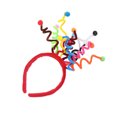thumbnail image 4 of EeaseMX 1 diadema de bola de pelo de colores con diseño de tentáculo de primavera, broche creativo para el cabello, accesorios para fiesta de carnaval., 4 of 7