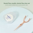 thumbnail image 2 of Stainless Steel Toothpick Dental Floss Recomable For Y Shape Flossing Holder Set Portable ECO-friendly Teeth Cleaning Tools, 2 of 6